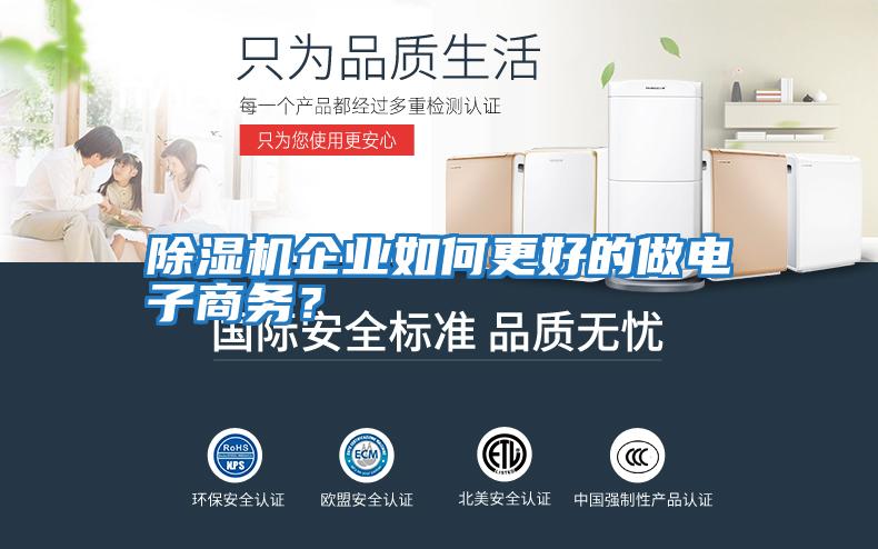 除濕機(jī)企業(yè)如何更好的做電子商務(wù)？