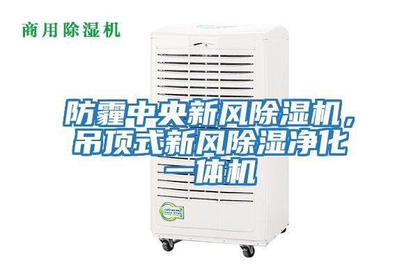 防霾中央新風除濕機，吊頂式新風除濕凈化一體機