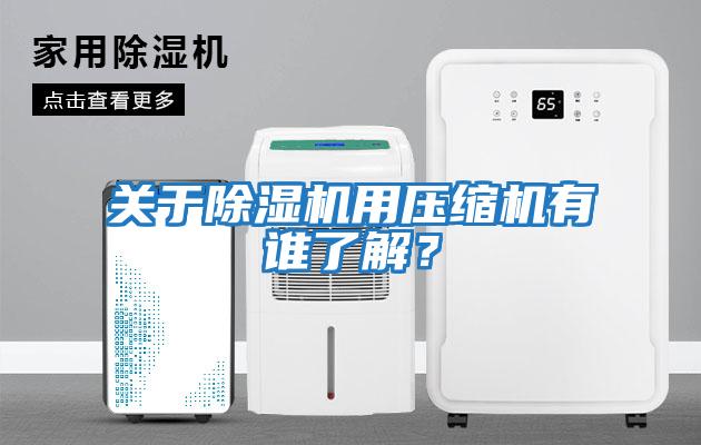 關于除濕機用壓縮機有誰了解？