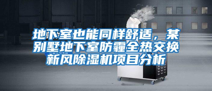 地下室也能同樣舒適，某別墅地下室防霾全熱交換新風除濕機項目分析