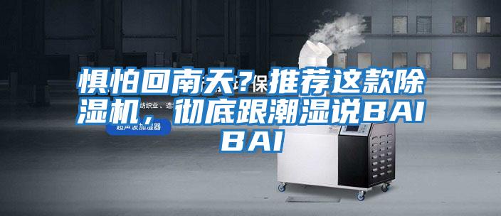 懼怕回南天？推薦這款除濕機，徹底跟潮濕說BAIBAI