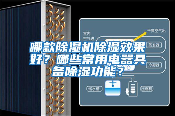 哪款除濕機除濕效果好？哪些常用電器具備除濕功能？