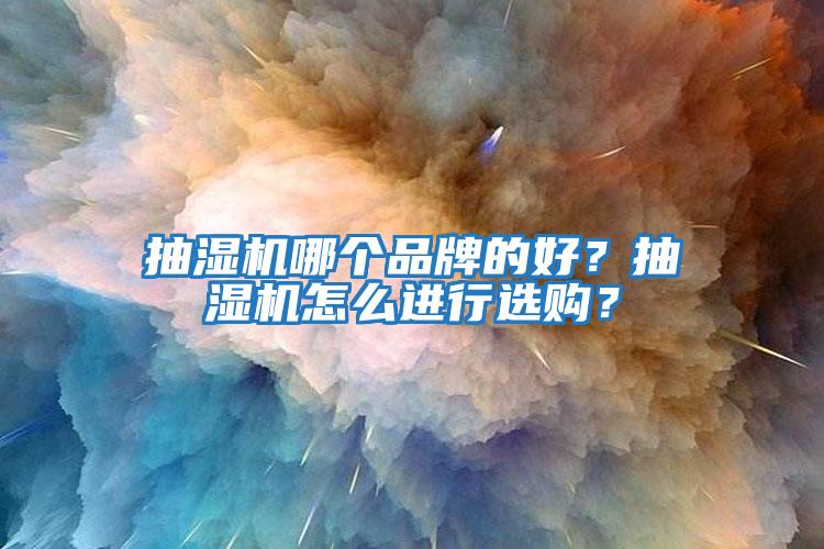 抽濕機哪個品牌的好？抽濕機怎么進行選購？