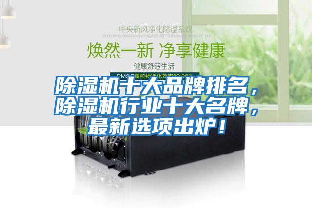 除濕機十大品牌排名，除濕機行業(yè)十大名牌，最新選項出爐！