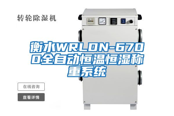 衡水WRLDN-6700全自動恒溫恒濕稱重系統(tǒng)