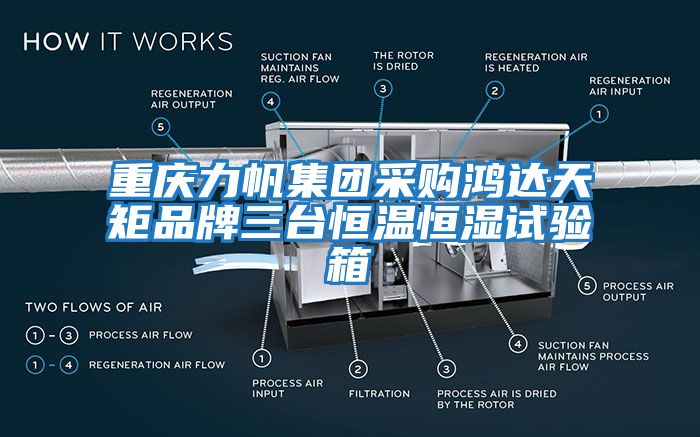 重慶力帆集團(tuán)采購(gòu)鴻達(dá)天矩品牌三臺(tái)恒溫恒濕試驗(yàn)箱